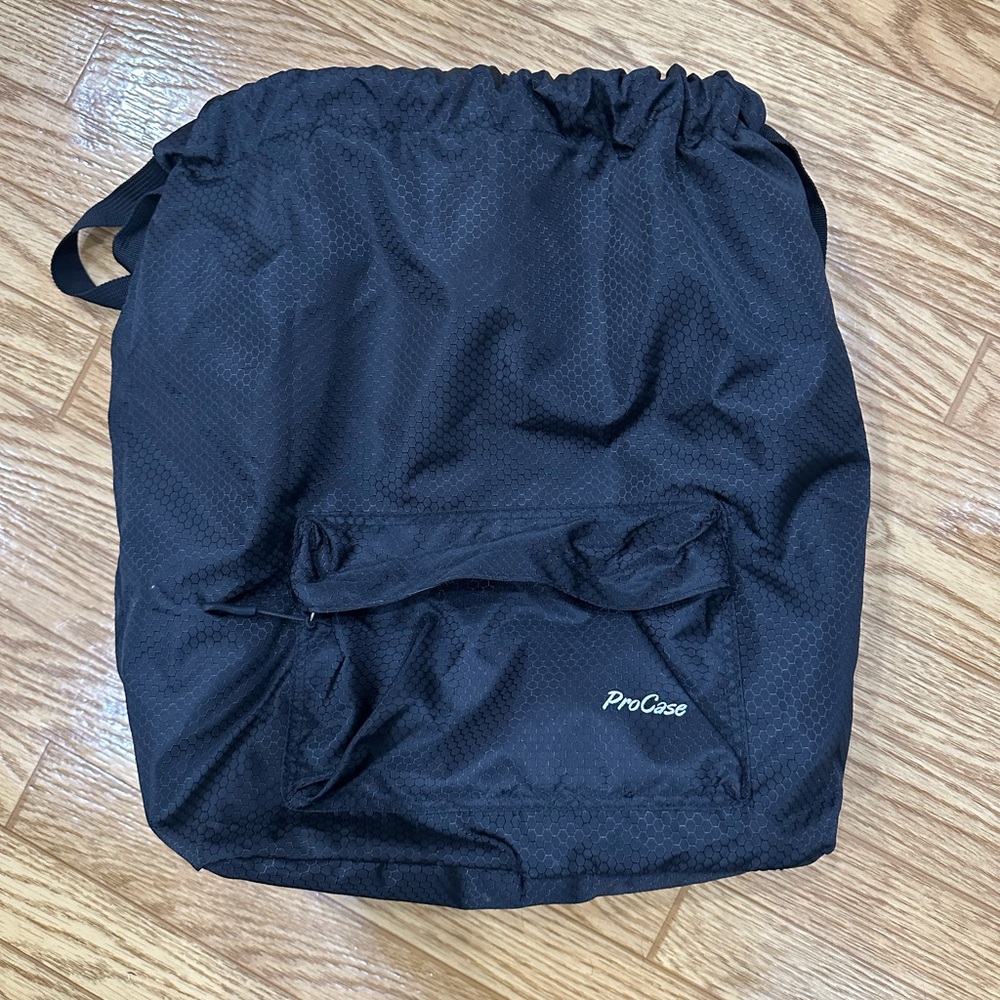 Black Drawstring Backpack - Picture 6 of 8